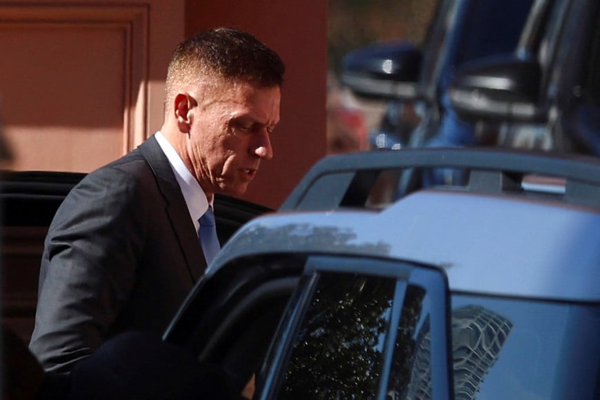 U.S. billionaire venture capitalist Peter Thiel arrives for a meeting with Argentina's President Javier Milei at the Casa Rosada Presidential Palace in Buenos Aires, Argentina, April 23, 2026. REUTERS/Matias Baglietto