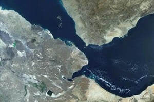 El estrecho de Bab el-Mandeb. Crédito: Gallo Images via Getty Images