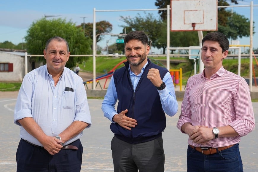 Pullaro, Poletti y Garibaldi recorrieron los espacios donde se ejecutarán las obras urbanas.