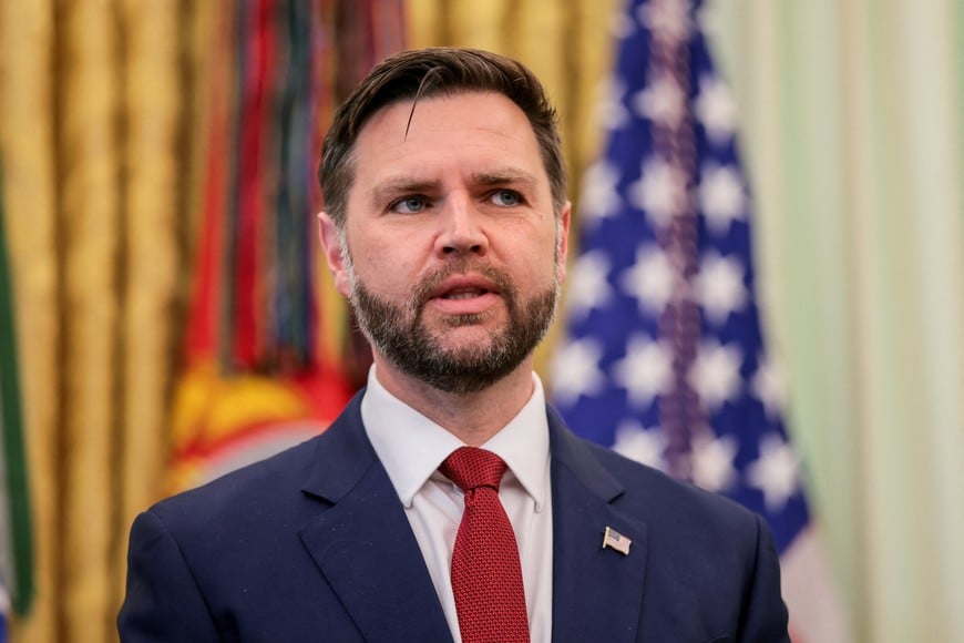 U.S. Vice President JD Vance in the Oval Office at the White House in Washington, D.C., U.S., April 23, 2026. REUTERS/Kylie Cooper