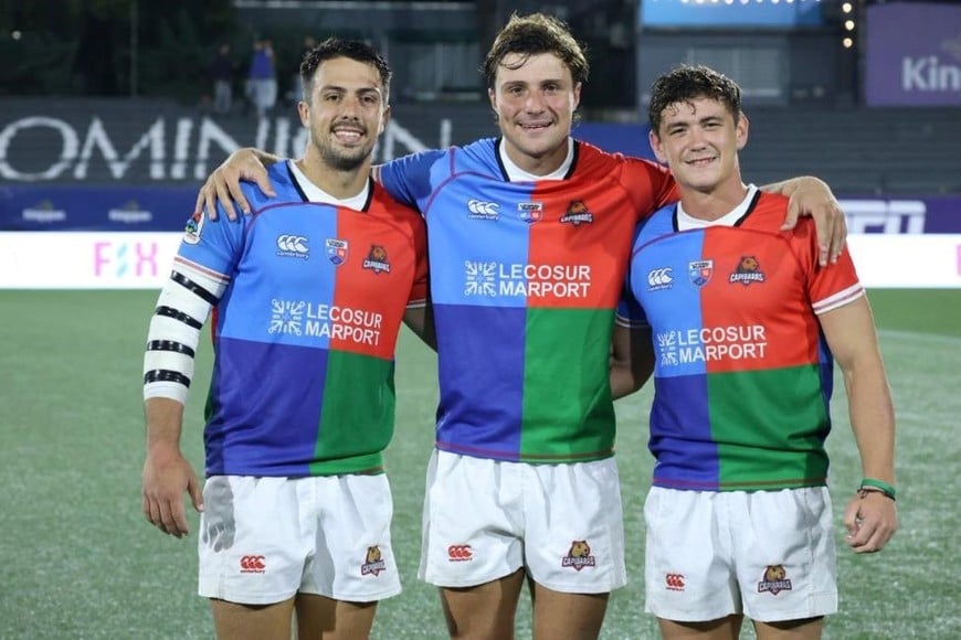 Heit, Rossetto y Cipriani. Los tres de Paraná, gran parte del desequilibrio de la franquicia del Litoral. Foto: Prensa Capibaras XV.