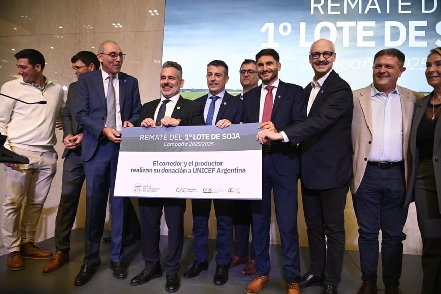 Pullaro este viernes en la Bolsa de Comercio de Rosario. Crédito: Marcelo Manera