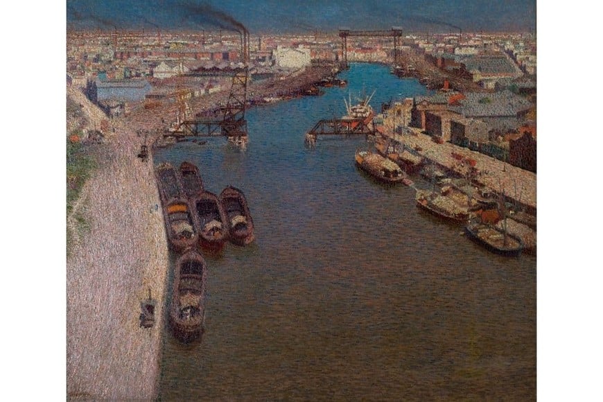 "El Riachuelo" de Pío Collivadino. Foto: Museo Nacional de Bellas Artes
