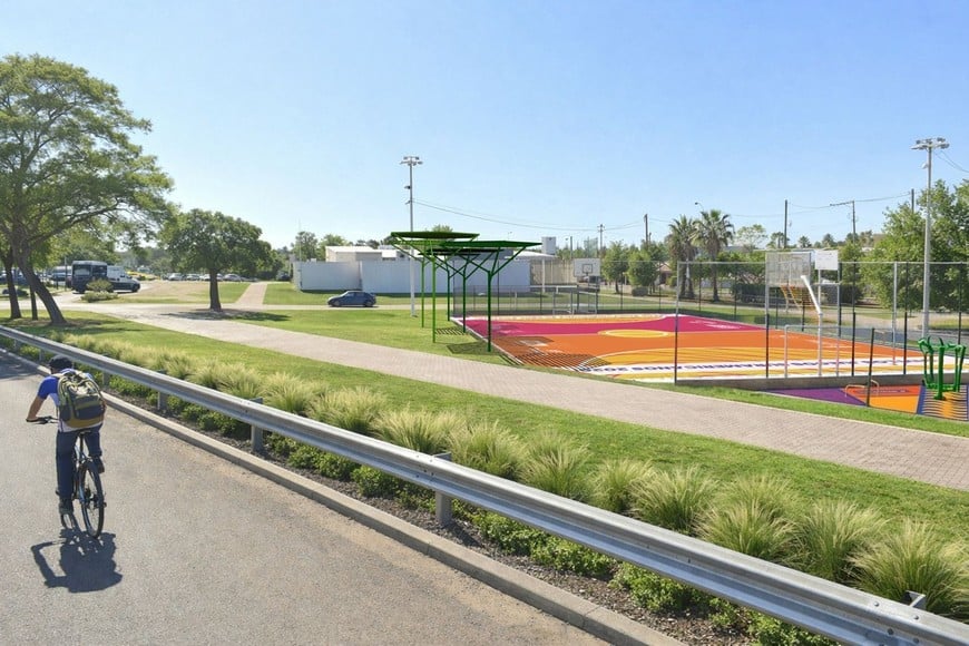 Vista desde la autopista. Maqueta digital elaborada por la Municipalidad de Santa Fe. MCSF.