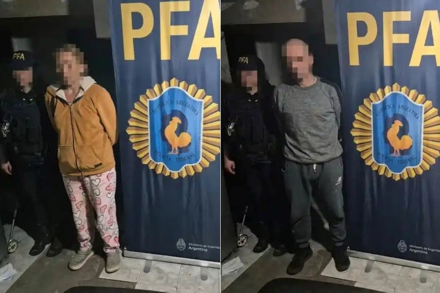 Los detenidos fueron identificados como G. O. C. y N. F. T.