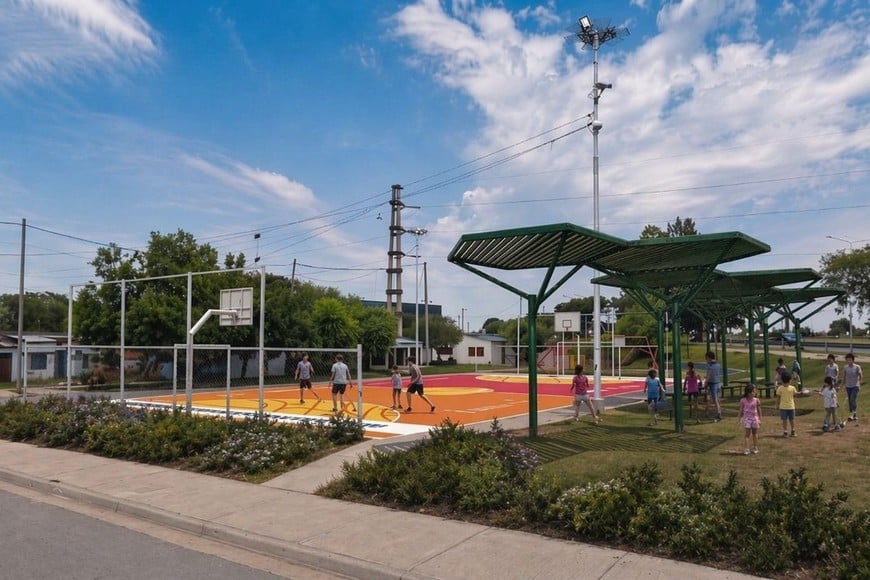 Infraestructura urbana para el sector. Maqueta digital elaborada por la Municipalidad de Santa Fe. MCSF.