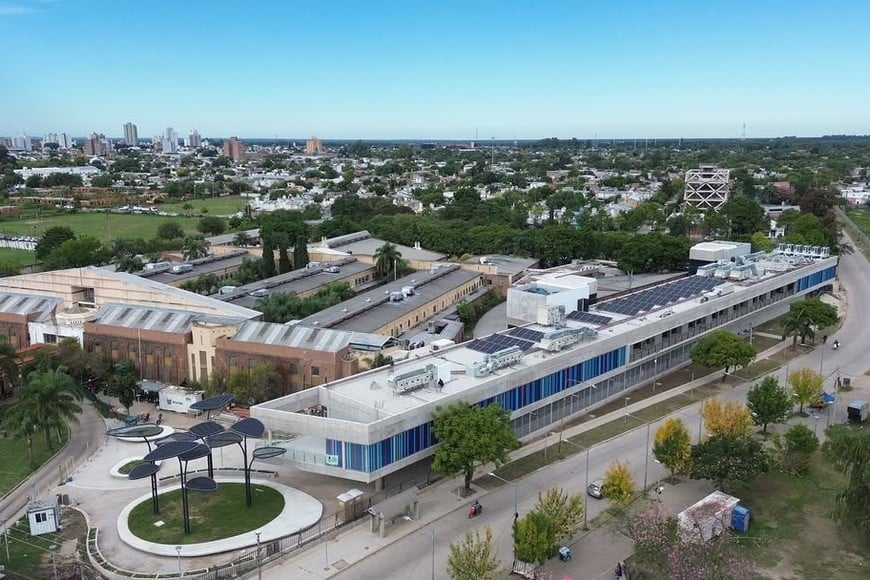 Una vista aérea del efector público y sus nuevas secciones.