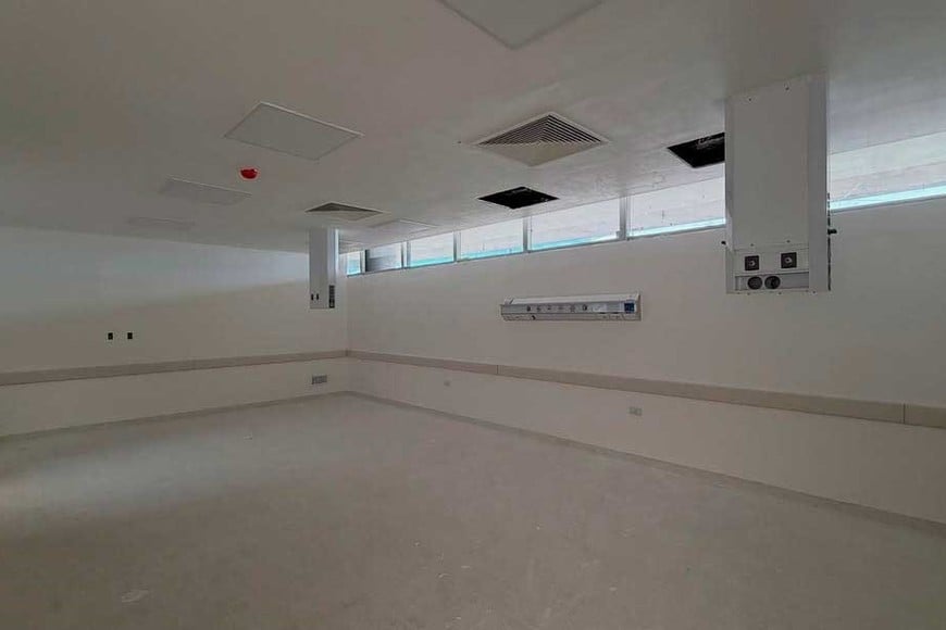 Una de las salas nuevas del hospital.