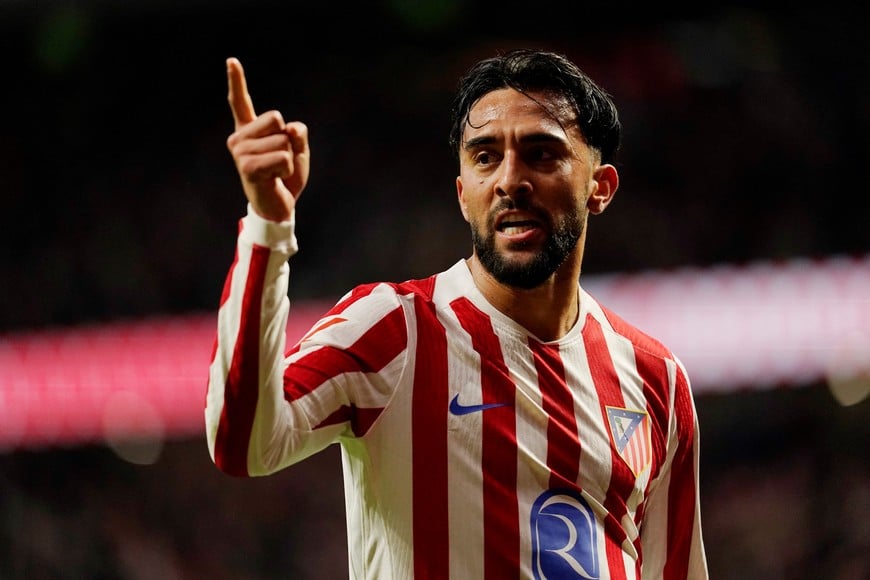 Soccer Football - LaLiga - Atletico Madrid v Real Sociedad - Riyadh Air Metropolitano, Madrid, Spain - March 7, 2026
Atletico Madrid's Nicolas Gonzalez celebrates scoring their second goal REUTERS/Ana Beltran