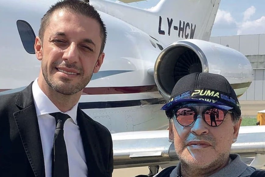 Matías Morla y Diego Maradona.