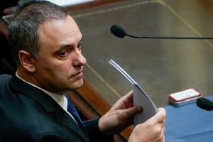 Manuel Adorni, jefe de Gabinete, este miércoles. Crédito: REUTERS/Mariana Nedelcu