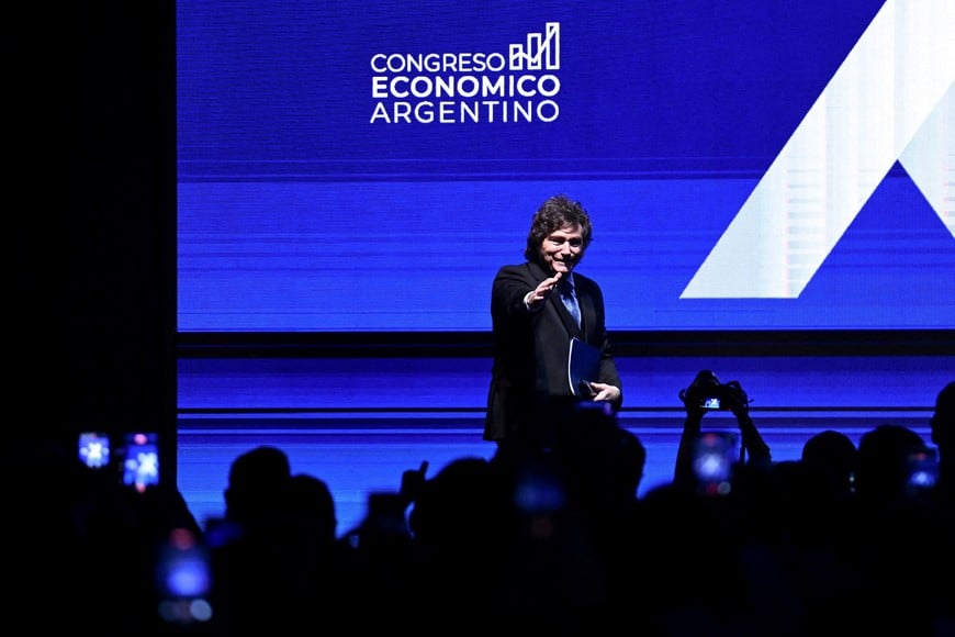Argentina's President Javier Milei arrives at a business event, in Buenos Aires, Argentina,April 29, 2026. REUTERS/Pedro Lazaro Fernandez