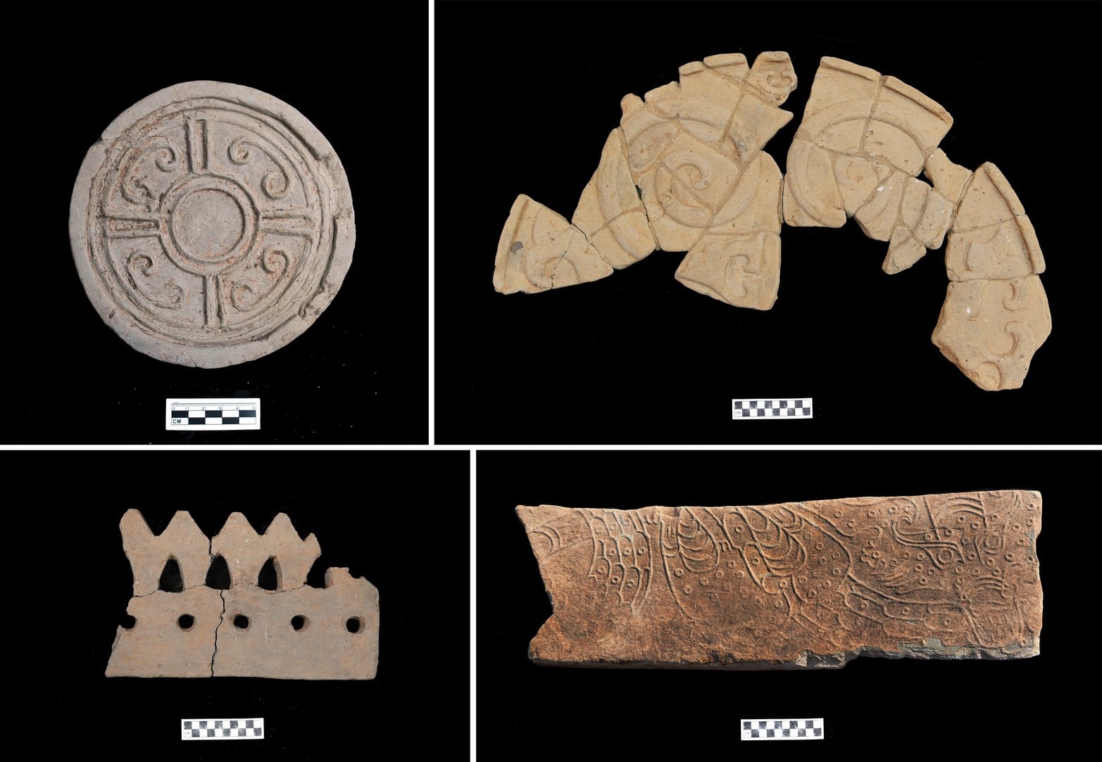 Artefactos excavados y descubiertos en el yacimiento de la Terraza de Langya.