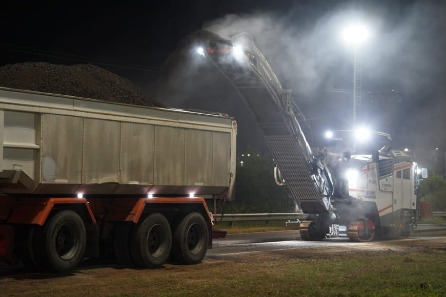 La tareas sobre la Autopista Rosario - Santa Fe. Crédito: Gobierno de Santa Fe