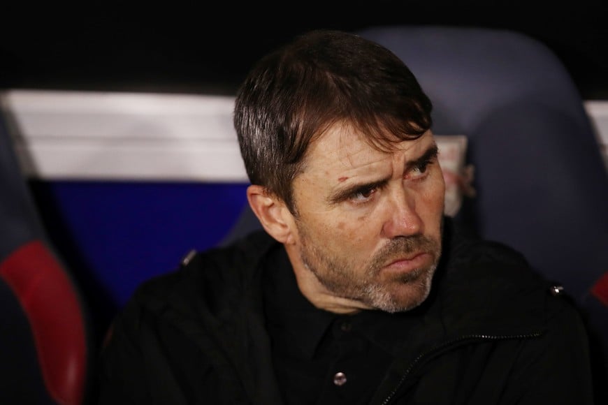 Soccer Football - Recopa Sudamericana - Group H - Red Bull Bragantino v River Plate - Estadio Municipal Cicero De Souza Marques, Braganca Paulista, Brazil - April 30, 2026
River Plate coach Eduardo Coudet REUTERS/Jean Carniel