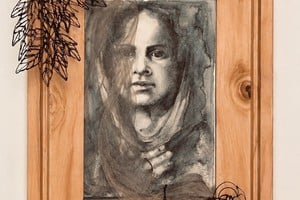 “Lo que el alma recuerda”, obra de Cecilia Paván. Técnica mixta sobre grafito, tintas.