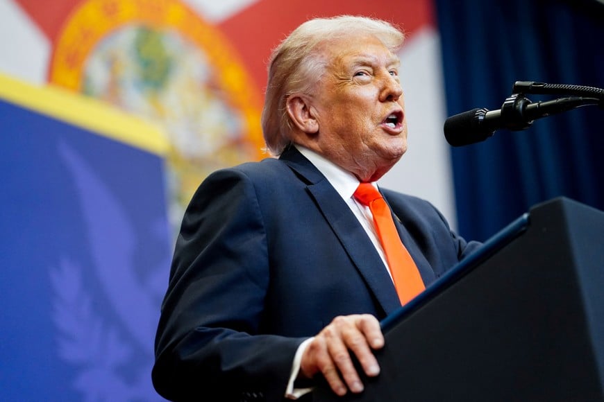 U.S. President Donald Trump speaks during an event at The Villages Charter School at The Villages, Florida, U.S., May 1, 2026. REUTERS/Nathan Howard