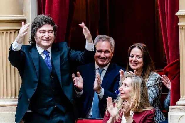 "(...) Milei y todos sus ministros le hicieron el aguante al señor que no puede responder ninguna de las preguntas que le hacen. El presidente de la nación, instalado en el palco como un jefe de barra brava".