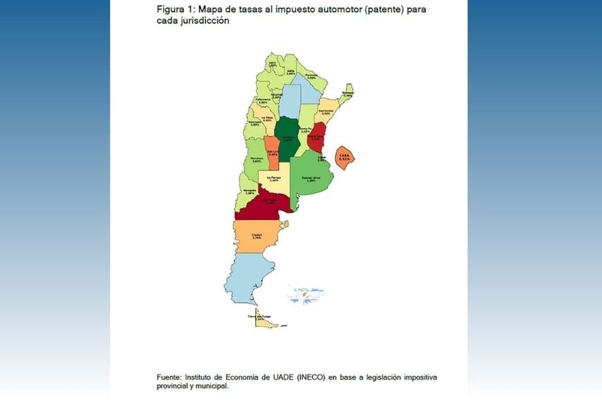 Las diferencias entre provincias pueden duplicar o triplicar el costo anual de la patente.