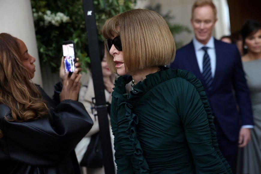 Anna Wintour arrives for a press preview of The Costume Institute's exhibition themed "Costume Art" ahead of the "Met Gala" at The Metropolitan Museum of Art in New York City, U.S., May 4, 2026. REUTERS/Shannon Stapleton
