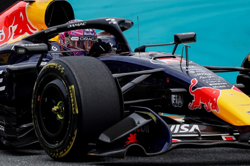 Formula One F1 - Miami Grand Prix - Miami International Autodrome, Miami, Florida, United States - May 3, 2026
Red Bull's Max Verstappen in action during the race REUTERS/Marco Bello