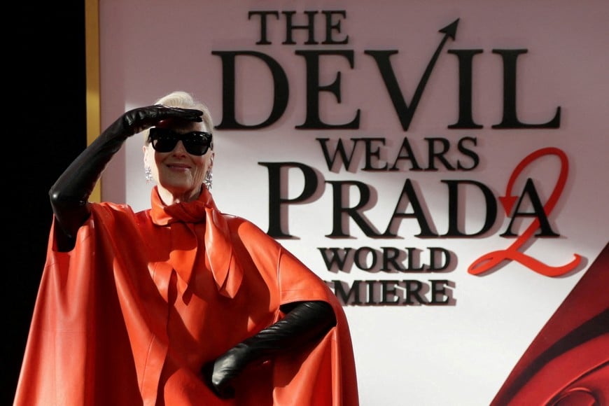 Meryl Streep attends the red carpet for the premiere of "The Devil Wears Prada 2" in New York City, U.S., April 20, 2026. REUTERS/Jeenah Moon     TPX IMAGES OF THE DAY