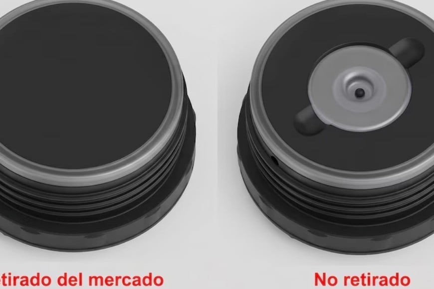 Tapon defectuoso