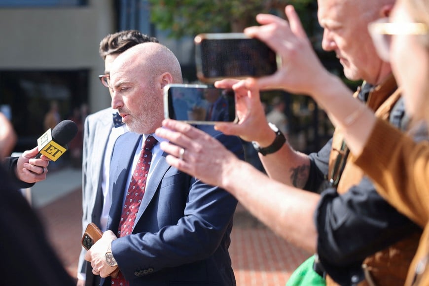 Michael A. Goldstein, Britney Spears' laywer, leaves after the arraignment of US singer Britney Spears in her DUI case at the Ventura County Superior Court in Ventura, California, U.S., May 4, 2026. REUTERS/Aude Guerrucci