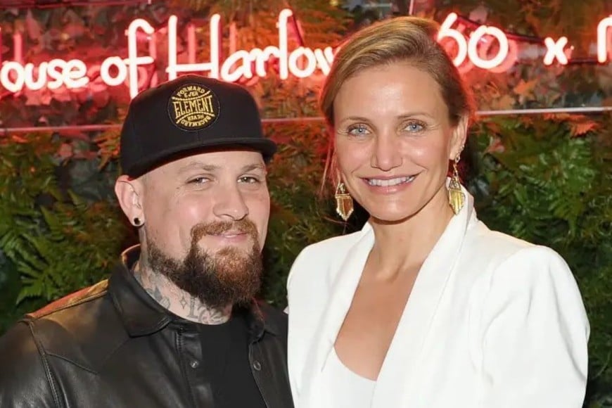 La estrella de Hollywood Cameron Diaz y su esposo, el músico Benji Madden
