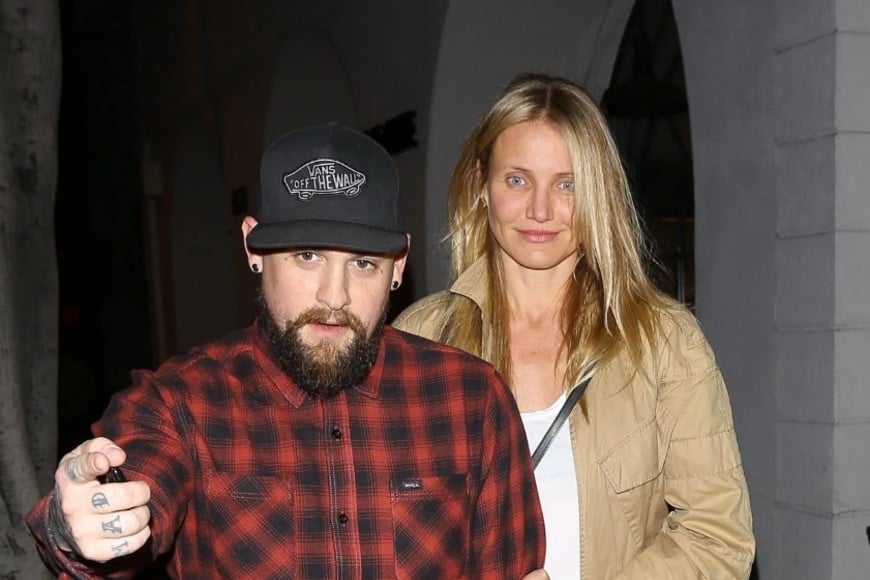 La estrella de Hollywood Cameron Diaz y su esposo, el músico Benji Madden