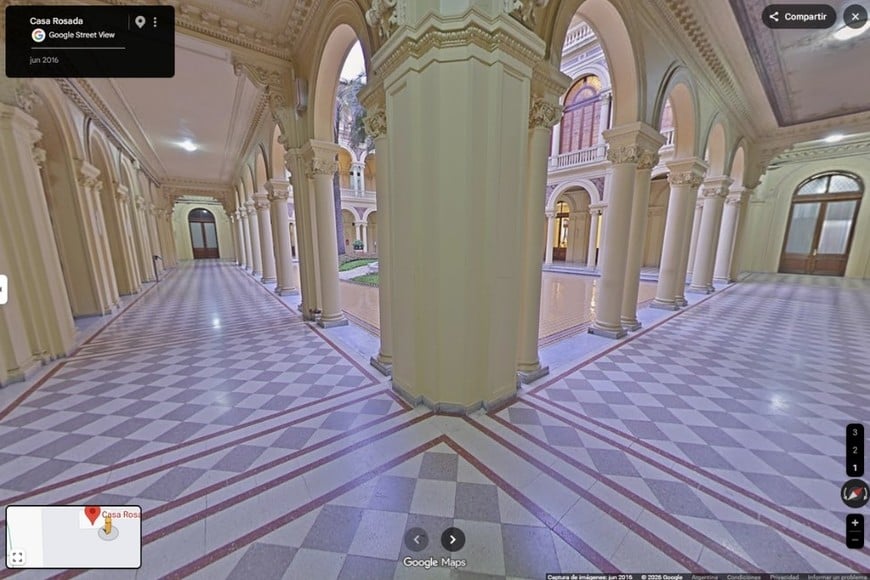 La herramienta permite seguir visualizando el interior. Crédito: Google Street View