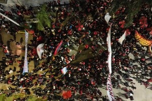Los festejos de Colón desde el drone de El Litoral.