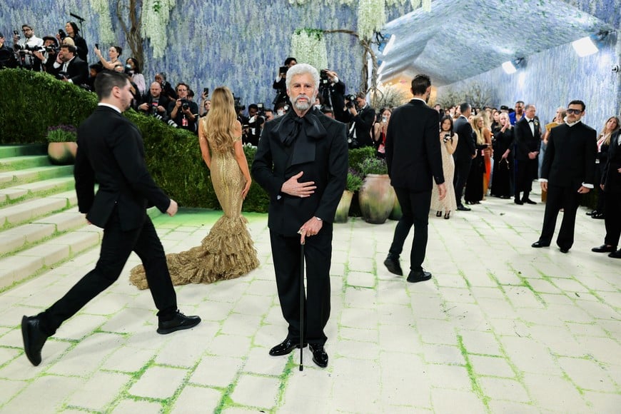 Bad Bunny poses during the Met Gala, an annual fundraising gala held for the benefit of the Metropolitan Museum of Art's Costume Institute with this year's theme 'Costume Art' in New York City, New York, U.S., May 4, 2026. REUTERS/Daniel Cole