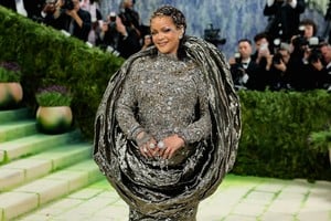 Rihanna poses during the Met Gala, an annual fundraising gala held for the benefit of the Metropolitan Museum of Art's Costume Institute with this year's theme 'Costume Art' in New York City, New York, U.S., May 4, 2026. REUTERS/Daniel Cole