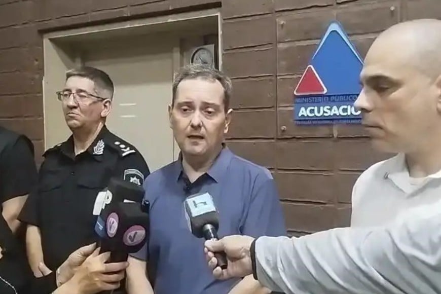 El Fiscal Regional Mauricio Clavero brindó los detalles de la investigación en curso. Foto:  captura de video