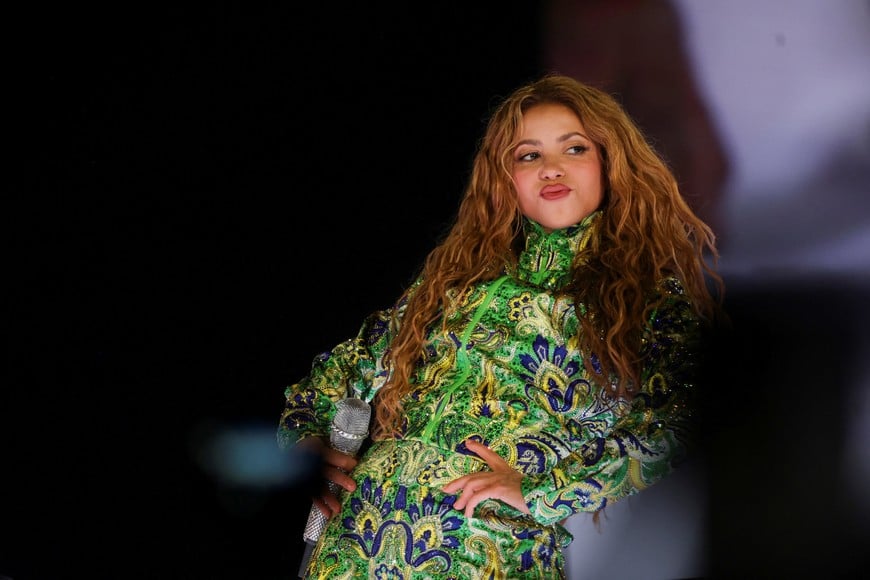 Shakira performs during an open concert at the Copacabana beach in Rio de Janeiro, Brazil May 2, 2026. REUTERS/Ricardo Moraes