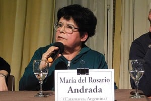 María del Rosario Andrada durante su presentación en Buenos Aires.
