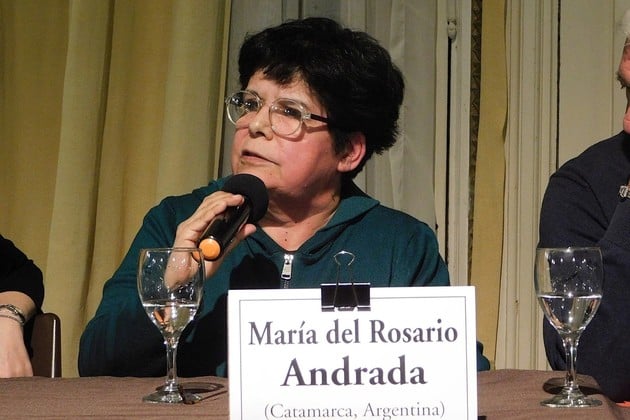 María del Rosario Andrada durante su presentación en Buenos Aires.