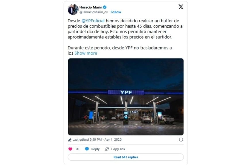 Anunció de la empresa