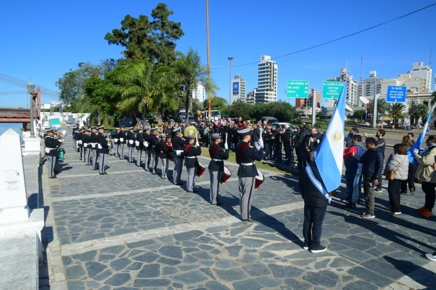 El acto resaltó la importancia del símbolo patrio. Crédito: Guillermo Di Salvatore.