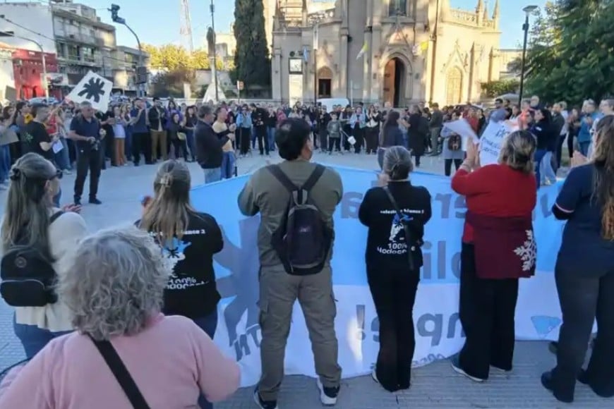 La movilización culminó con una concentración en Belgrano y 25 de Mayo.