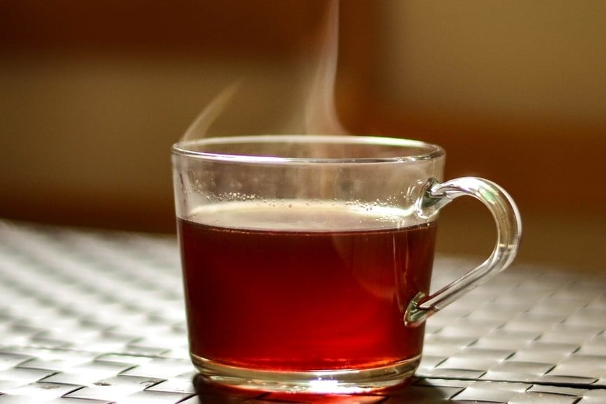 Una taza de infusión caliente de hibisco ayuda a regular la temperatura corporal interna.