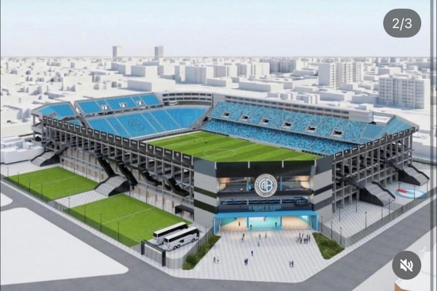 Así quedará el proyecto Belgrano 360 grados que impulsa el presidente Luis Artime para llevar el estadio a una capacidad de 50.000 espectadores.
