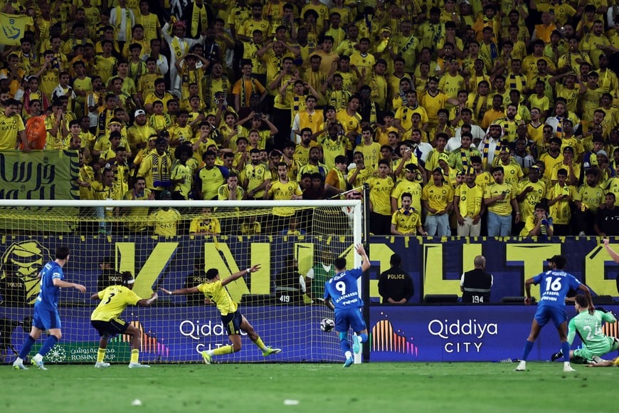 Soccer Football - Saudi Pro League - Al Nassr v Al Hilal - Al Awwal Park, Riyadh, Saudi Arabia - May 12, 2026
Al Nassr's Bento scores an own goal and the first of Al Hilal REUTERS/Hamad I Mohammed
