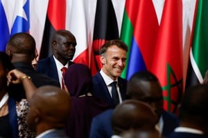 Emmanuel Macron, presidente de Francia, este martes en Nairobi, Kenia. Crédito: REUTERS/Monicah Mwangi
