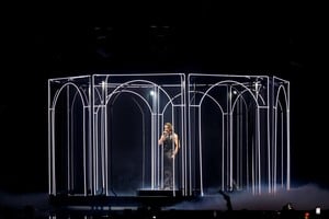 AIDAN, representing Malta, performs "Bella" during the dress rehearsal 2 of the second semi-final of the 2026 Eurovision Song Contest, in Vienna, Austria, May 13, 2026. REUTERS/Lisa Leutner