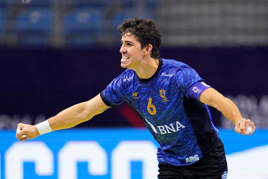 IHF Handball World Championship - Preliminary Round - North Macedonia v Argentina - Tauron Arena, Krakow, Poland - January 17, 2023
Argentina's Diego Esteban Simonet reacts REUTERS/Tomasz Markowski