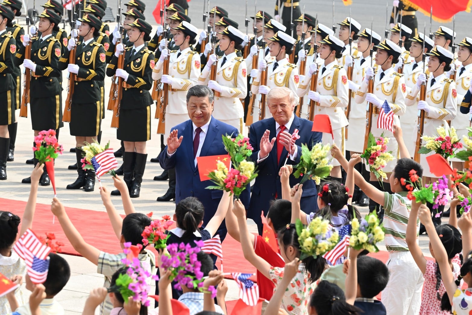 El presidente chino, Xi Jinping, y su par estadounidense, Donald Trump, se reunieron en China.