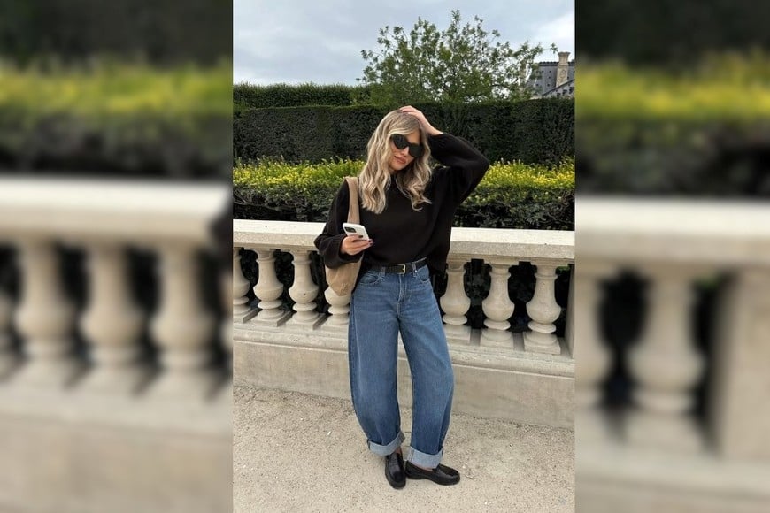 Las prendas oversized son aliadas del jean barrel.