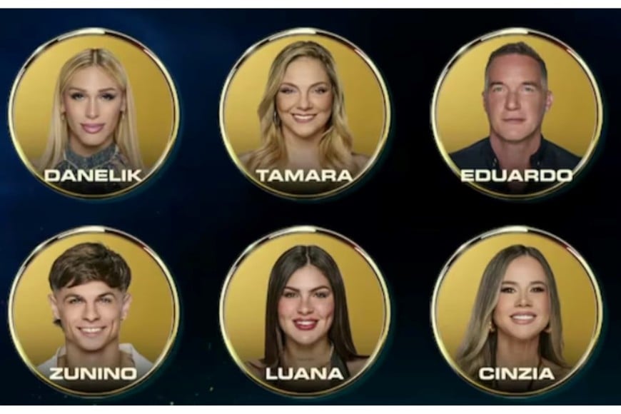 La placa completa de nominados.